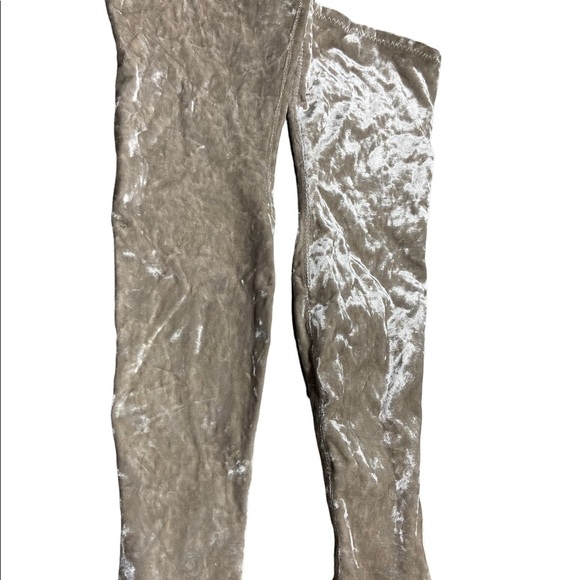 Cape Robbin Paw-27 (6) gray  Stretchy Pointy Toe Thigh High Block  Boot - Picture 4 of 14